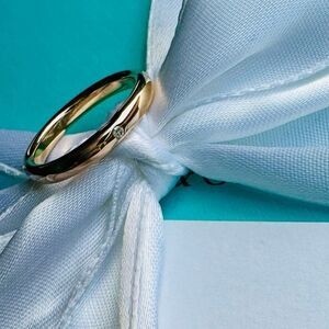 Tiffany & Co. Elsa Peretti Gold Diamond Band ring, 5.5